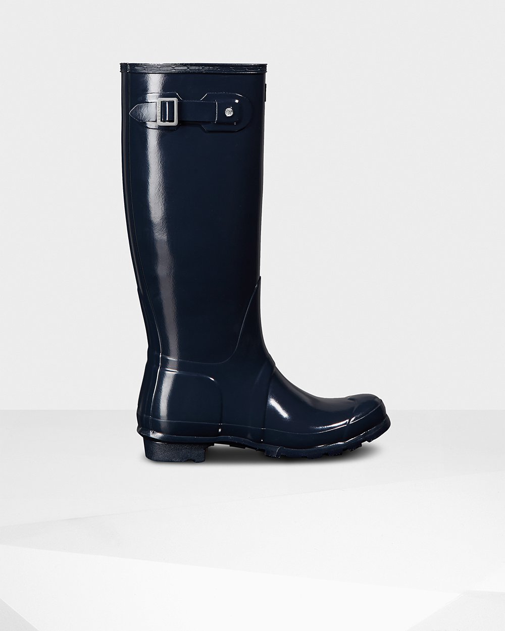 Womens Tall Rain Boots - Hunter Original Gloss (78FTOUHSD) - Navy